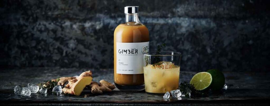 Gimber un concentré de gingembre ou  boisson composé d'ingrédients bio et naturelle. Qui en fait une boisson 100% naturelle et saine.