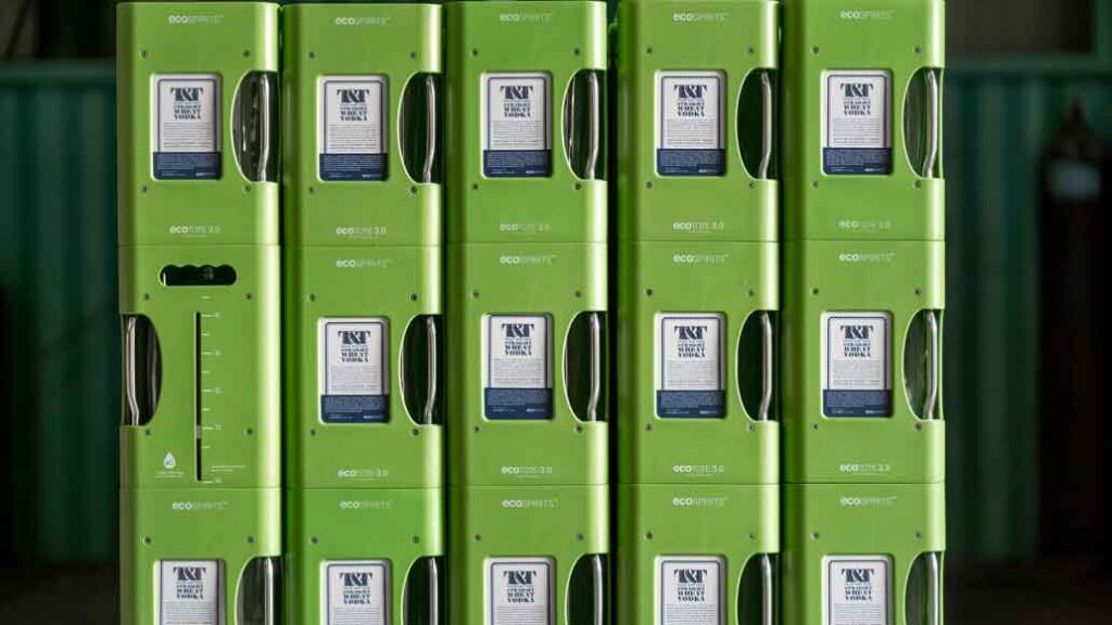 Palette de Ecotote, spiritueux en bib de ECOSPIRITS