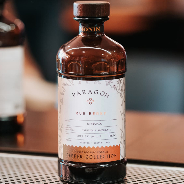 Bouteille de Monin Cordial Paragon Pepper Rue Berry pour vous Cocktails