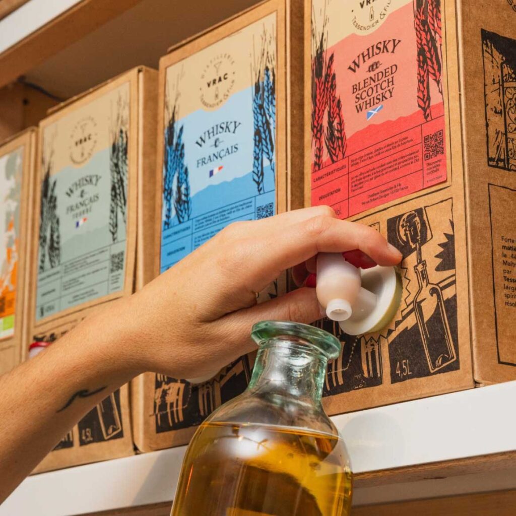 bib de whisky des spiritueux de la distillerie tessendier