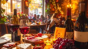 beaujolais nouveau Firefly Ambiance festive dans un restaurant francais a-loccasion du Beaujolais Nouveau