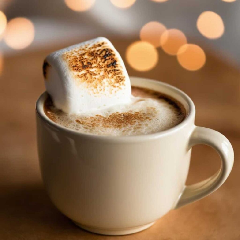 Recette de Cappuccino Marshmallow Grillé. photo et recette by Monin