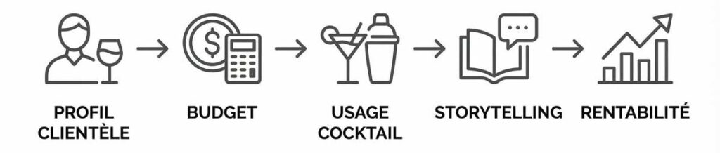 Schema décisionnel professionnel consulting Etapes visuelles profil clientèle