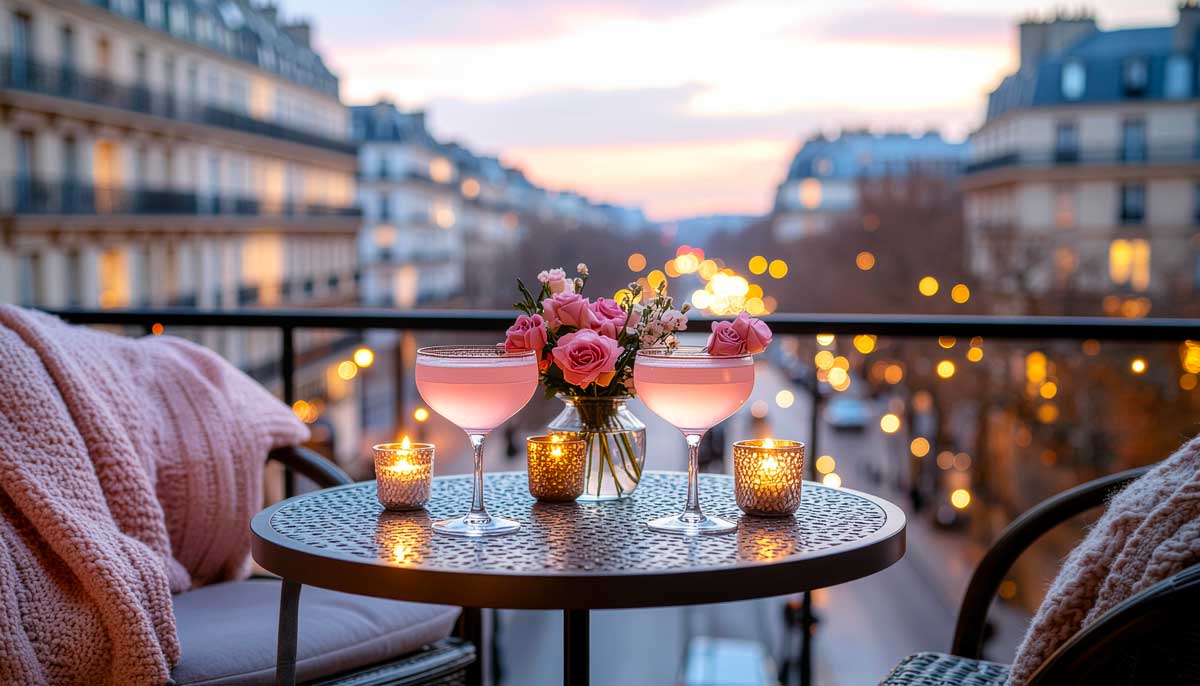 Terrasse balcon paris cocktail chr saint valentin