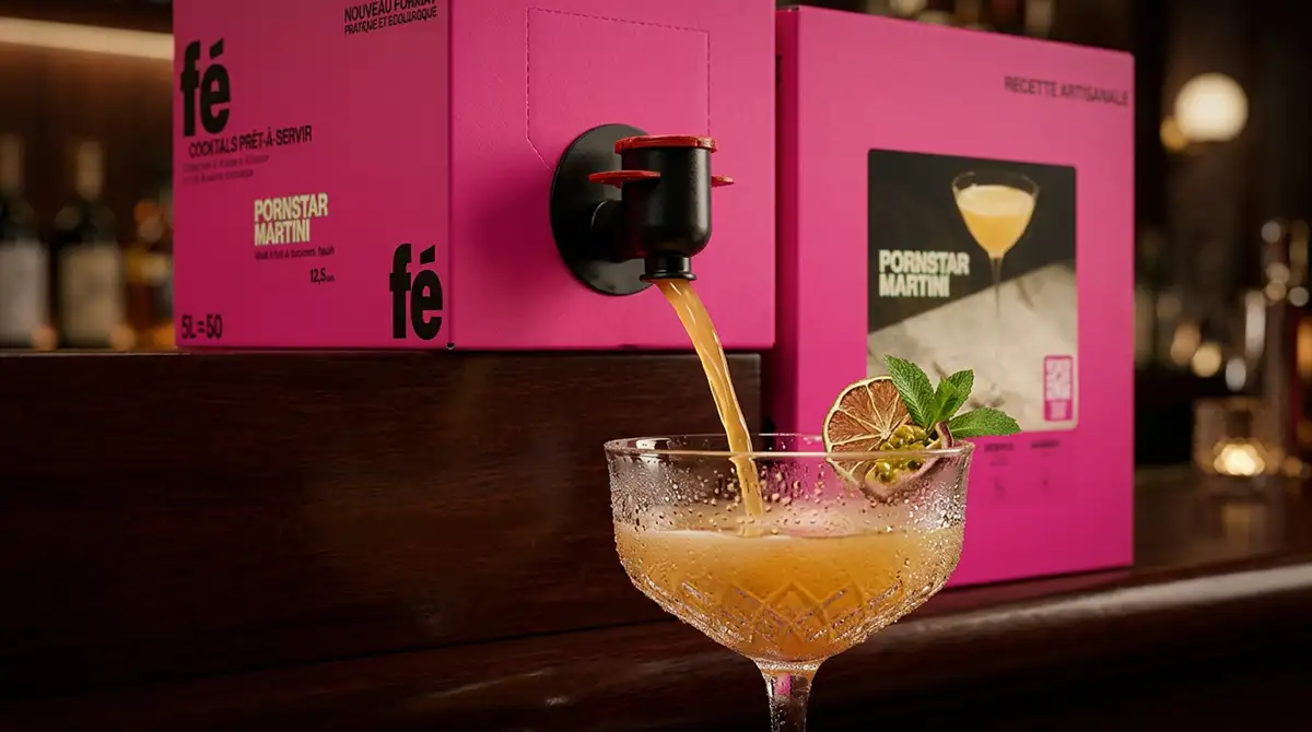 Cocktail en BIB avec garniture valorisée pour bar professionnel