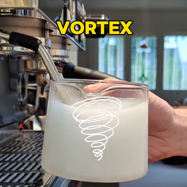 Resultat souhaité de la Technique faire mousser un lait barista du tutoriel pour le latte art