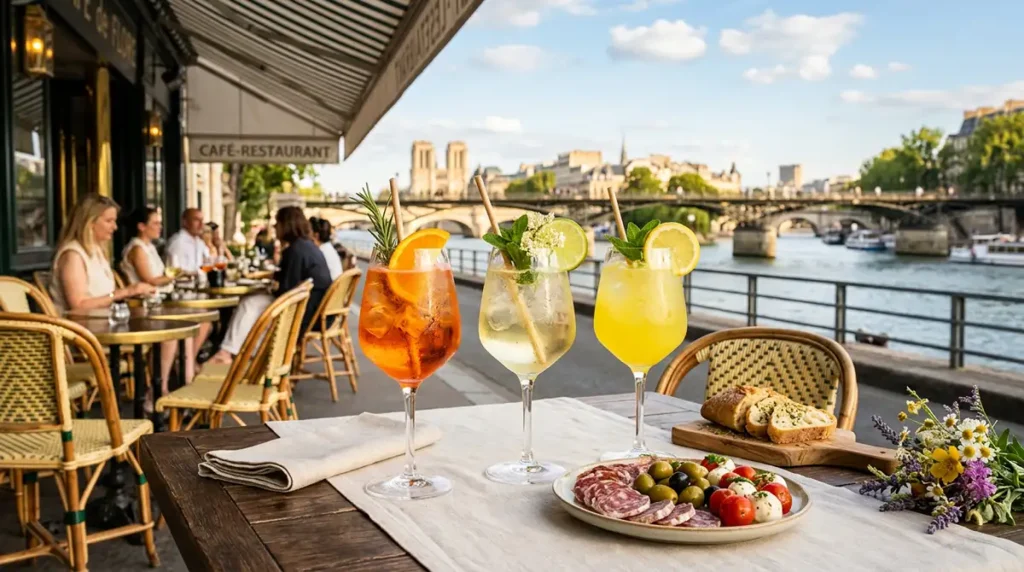 terrasse paris aperitivo seine spritz apero midi