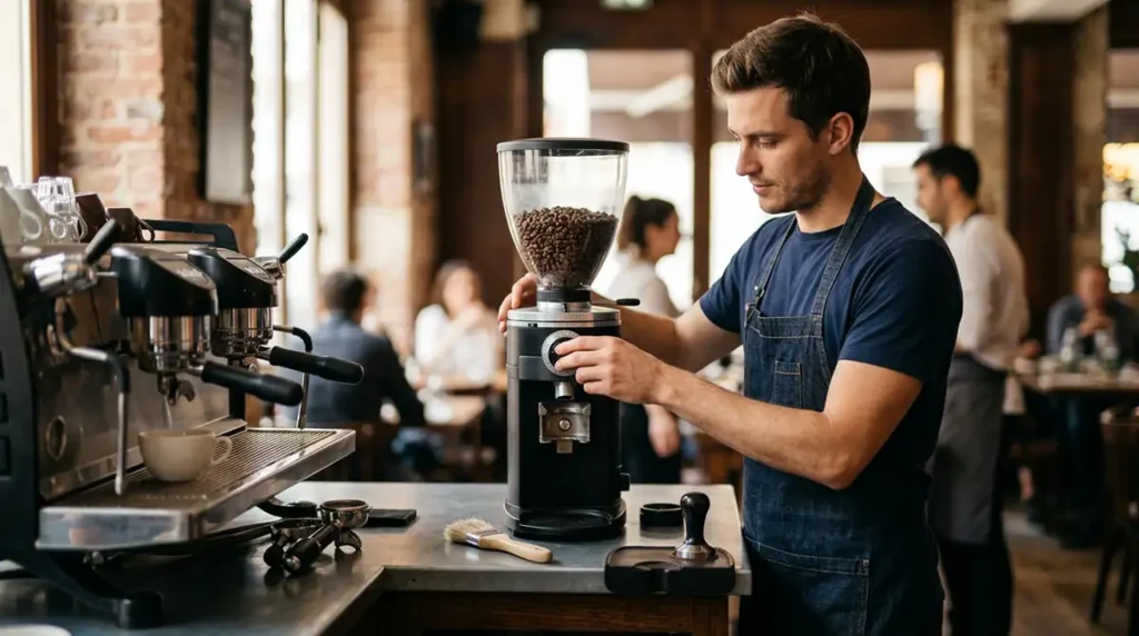 Réglage moulin café professionnel pour espresso en CHR