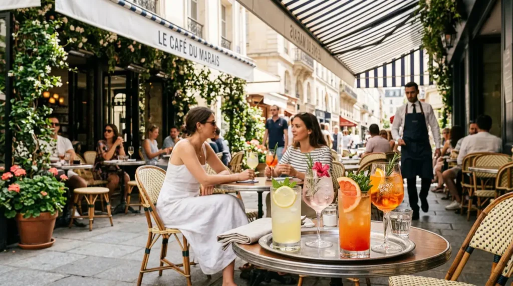 Carte fraîcheur CHR en terrasse pendant les fortes chaleurs