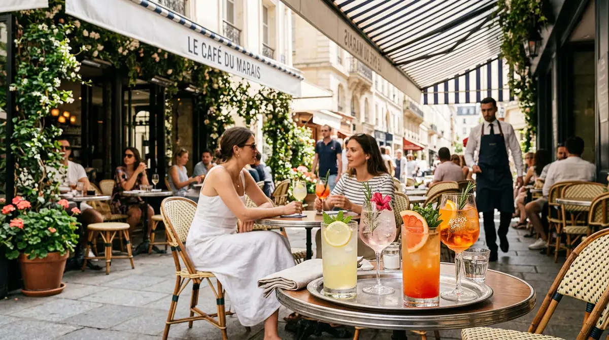 Carte fraîcheur CHR en terrasse pendant les fortes chaleurs