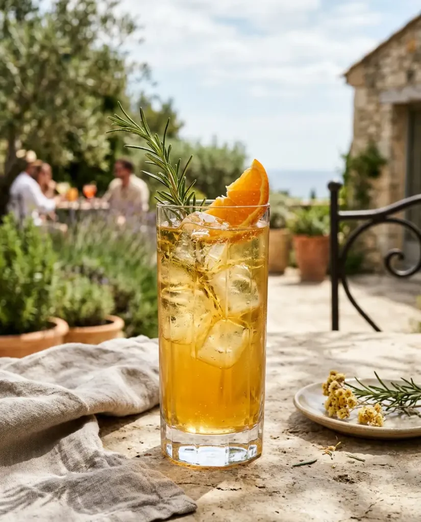 Mocktail Immortelle du Maquis sans alcool pour carte fraîcheur CHR - Idée boissons forte chaleur