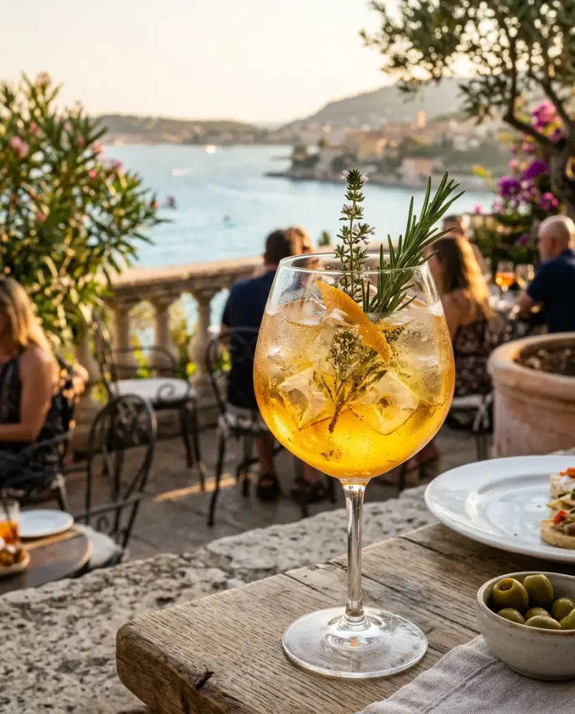 Spritz Fleur d’Immortelle pour terrasse CHR - Idée boissons forte chaleur