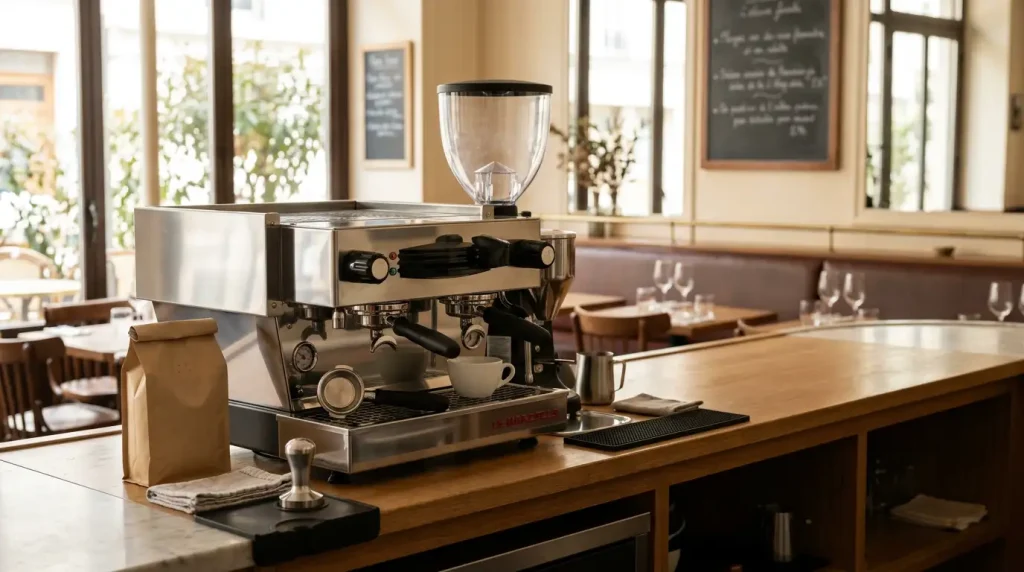 Réglage d’un moulin à café professionnel après le changement de grains